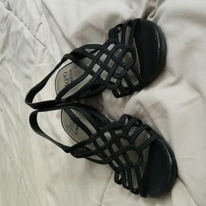Black strappy sandals